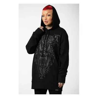 mikina s kapucí unisex - Bellow Longline - KILLSTAR - KSRA005255