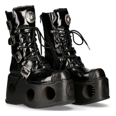 boty kožené unisex - CRUST NEGRO - NEW ROCK - M.313-S5