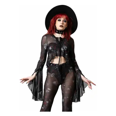 tričko dámské - Wicked Rose Mesh - KILLSTAR - KSRA005499