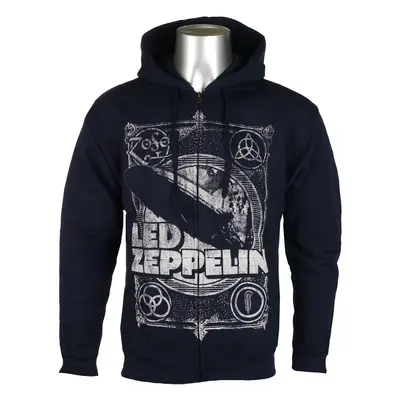 mikina kapucí pánské Led Zeppelin - Navy - NNM - RTLZEZHNVIN