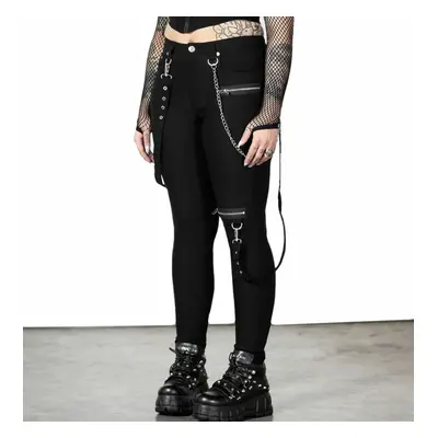 kalhoty dámské KILLSTAR - The Rave Skinny - Black