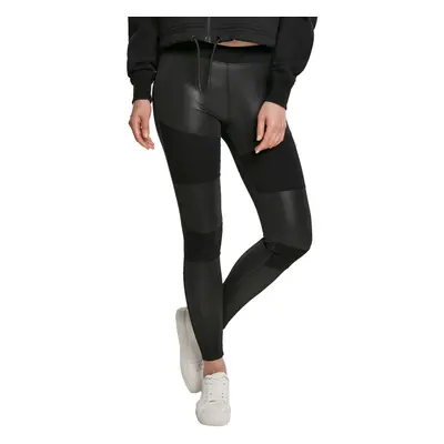 kalhoty dámské (legíny) URBAN CLASSICS - Fake Leather Tech Leggings - black