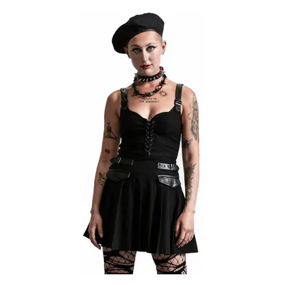 šaty dámské KILLSTAR - Distortion Pleated - Black