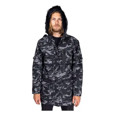 bunda pánská VIXXSIN - QUILLION PARKA - GREY CAMO