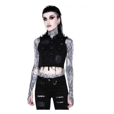 vesta dámská KILLSTAR - Come Undone Denim Vest