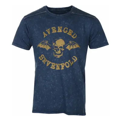 Tričko metal pánské Avenged Sevenfold - Logo Snow Wash - ROCK OFF - ASSWASH01MN