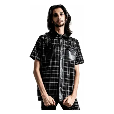 košile pánská KILLSTAR - Daze Button-Up - ASH TARTAN