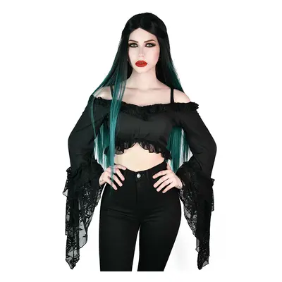 tričko dámské - Tessa Terror Lace Top - KILLSTAR - KSRA003495