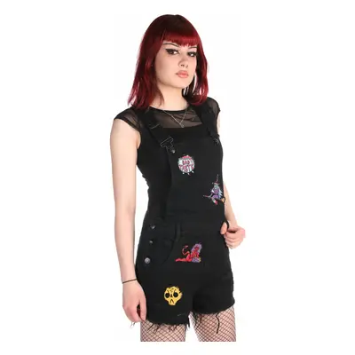 kraťasy dámské KILLSTAR - Oracle Denim Overall - Black