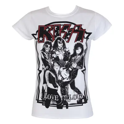 Tričko metal dámské Kiss - I Love It Loud - HYBRIS - ER-5-KISS006-H70-8-WH