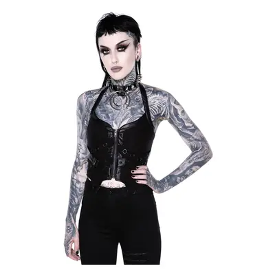 tílko dámské (korzet) KILLSTAR - Cadaver Zip Top - BLACK