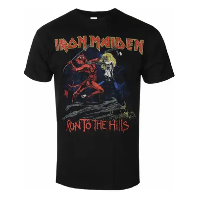 Tričko metal pánské Iron Maiden - NOTB Run To The Hills Distress - ROCK OFF - IMTEE145MB