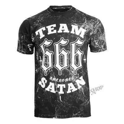 tričko hardcore pánské - TEAM SATAN - AMENOMEN - OMEN082KM ALLPRINT WHITE