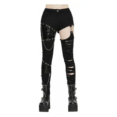 kalhoty dámské DEVIL FASHION - Rift Runner Punk Pants With Chains