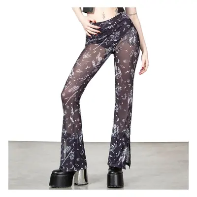 kalhoty dámské KILLSTAR - Dazed Skull Flares - Black