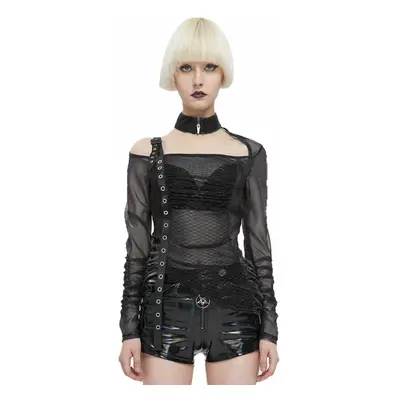 tričko gothic and punk dámské - Women's Punk Stand Collar Slash - DEVIL FASHION - TT234