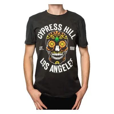 Tričko metal pánské Cypress Hill - FLORAL SKULL - AMPLIFIED - ZAV210A96