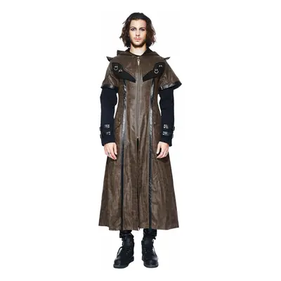 kabát pánský DEVIL FASHION - Fifth Symphony Steampunk Trench Coat With Cape Collar