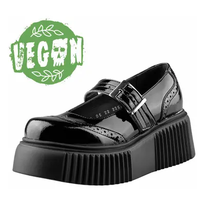 boty s klínem - Anabelle Vegan Black Patent - ALTERCORE - ALT091