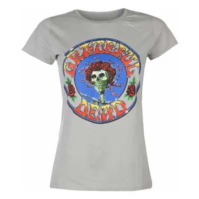 Tričko metal dámské Grateful Dead - Bertha Circle Vintage Wash GREY - ROCK OFF - GRATETS08LG