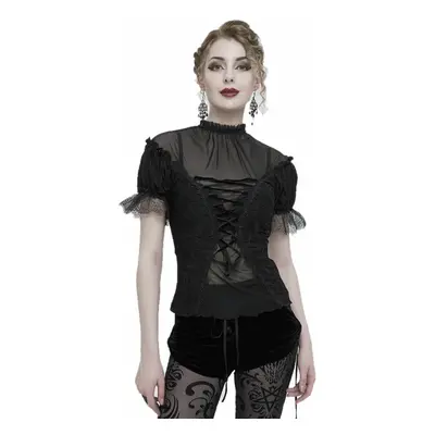 tričko gothic and punk dámské - Hip-length dark romantic gothic - DEVIL FASHION - ETT029