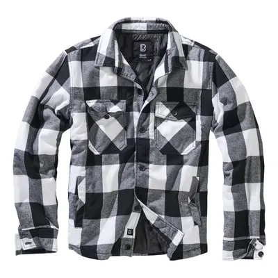 bunda zimní - Lumberjacket checked - BRANDIT - 9478-white/black check