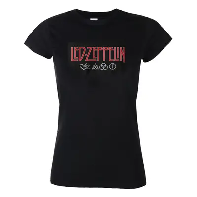 Tričko metal dámské Led Zeppelin - Logo & Symbols - NNM - RTLZEGSBLOG LZTS01LB