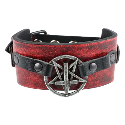 náramek Pentagram Cross - red