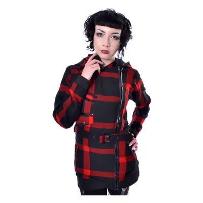 kabát dámský POIZEN INDUSTRIES - TILLY - BLACK/RED CHECK