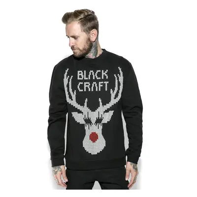 mikina bez kapuce pánské - Black Metal Rudolph - BLACK CRAFT - BLC024