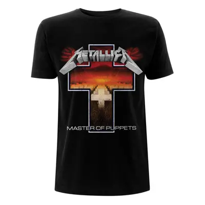 Tričko metal pánské Metallica - Master Of Puppets Cross - ROCK OFF - METTS07MB RTMTLTSBCRO