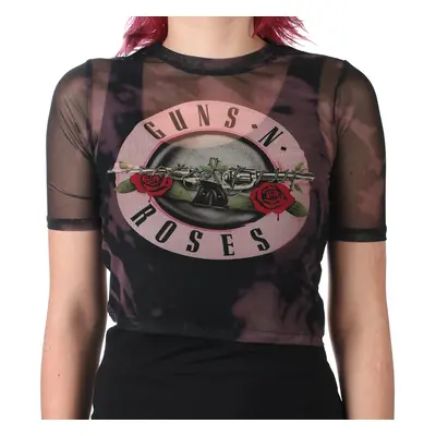 Tričko metal dámské Guns N' Roses - Pink Tint Bullet Logo - ROCK OFF - GNRMCT142LB