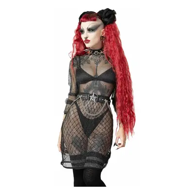 šaty dámské KILLSTAR - Allnighter Fishnet - Glitter