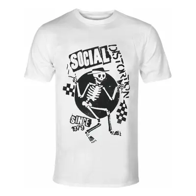 Tričko metal pánské Social Distortion - Speakeasy Checkerboard WHT - ROCK OFF - SOCTS05MW