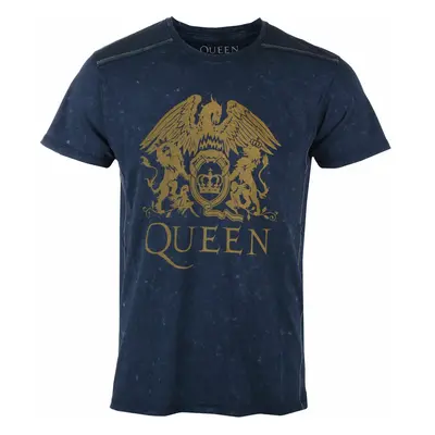 Tričko metal pánské Queen - Classic Crest Snow Wash - ROCK OFF - QUSWASH02MN