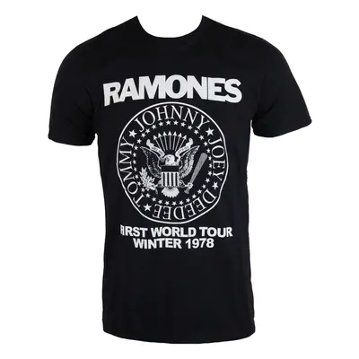 Tričko metal pánské Ramones - First World Tour - ROCK OFF - RATTRTW01MB