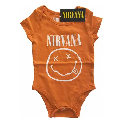 Dětské body dětské Nirvana - White Happy Face Toddler - ROCK OFF - NIRVBG03TO