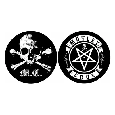 podložka na gramofon (set 2ks) Mötley Crüe - SKULL & PENTAGRAM - RAZAMATAZ