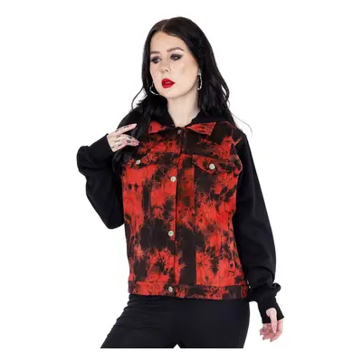 bunda dámská HEARTLESS - NOELLE - BLACK/RED TIE DYE