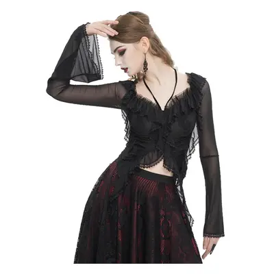 tričko gothic and punk dámské - One Shoulder Halter - DEVIL FASHION - ETT031