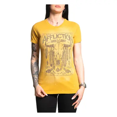 tričko hardcore dámské - AMERICAN MADE - AFFLICTION - AW26184-GDSP