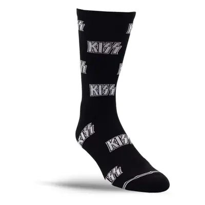 ponožky PERRI´S SOCK - KISS - ALL OVER LOGO - BLACK