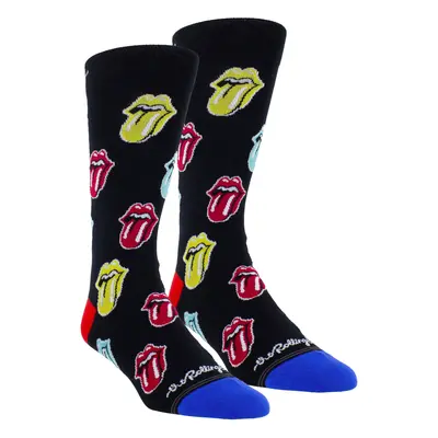 ponožky THE ROLLING STONES - MULTI COLOR TONGUES - BLACK - PERRI´S SOCKS