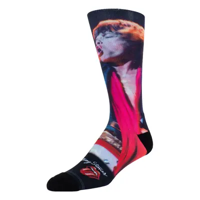 ponožky THE ROLLING STONES - MICK LIVE RED SCARF - BLACK - PERRI´S SOCKS