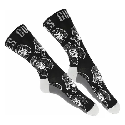 ponožky Guns N' Roses - Skulls Band Monochrome - BLACK - ROCK OFF