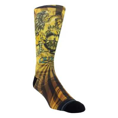 ponožky QUEEN - GOLD CREST DYE SUB - BLACK - PERRI´S SOCKS