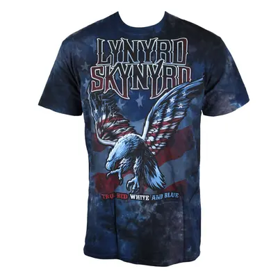 Tričko metal pánské Lynyrd Skynyrd - True Red, White & Blue Tie-Dye - LIQUID BLUE