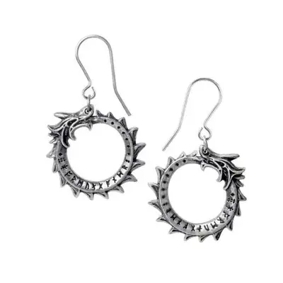 náušnice ALCHEMY GOTHIC - Jormungand - Pewter