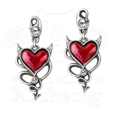 náušnice ALCHEMY GOTHIC - Devil Heart Studs - ULFE22