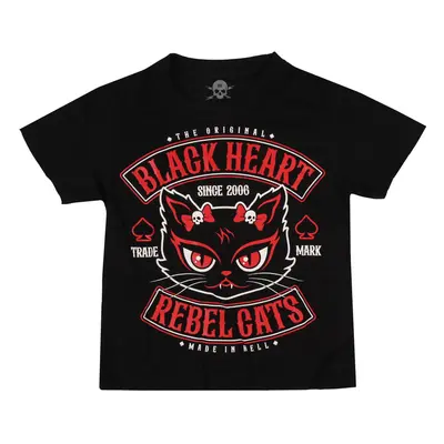 tričko street pánské - REBEL CATS - BLACK HEART